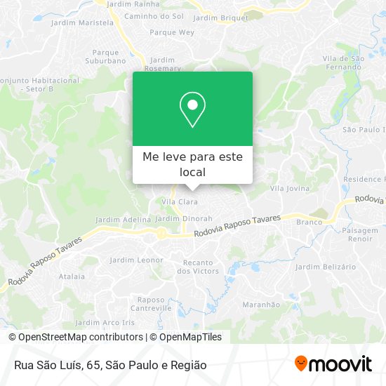 Rua São Luís, 65 mapa