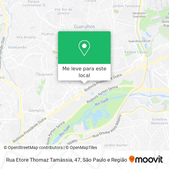 Rua Etore Thomaz Tamássia, 47 mapa