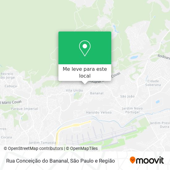 Rua Conceição do Bananal mapa