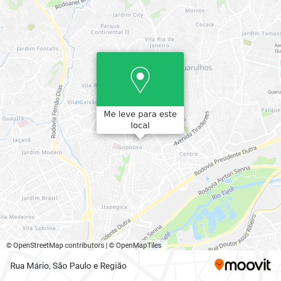 Rua Mário mapa
