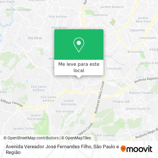 Avenida Vereador José Fernandes Filho mapa
