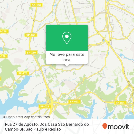 Rua 27 de Agosto, Dos Casa São Bernardo do Campo-SP mapa