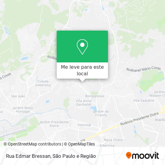 Rua Edmar Bressan mapa