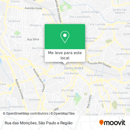 Rua das Monções mapa