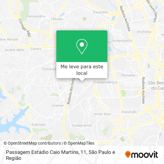 Passagem Estádio Caio Martins, 11 mapa