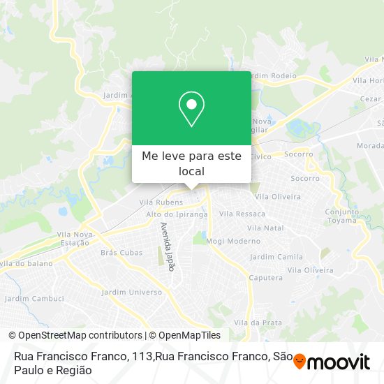 Rua Francisco Franco, 113,Rua Francisco Franco mapa