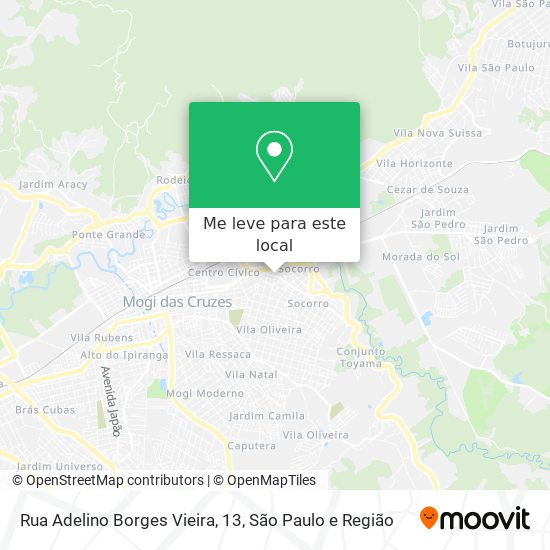 Rua Adelino Borges Vieira, 13 mapa