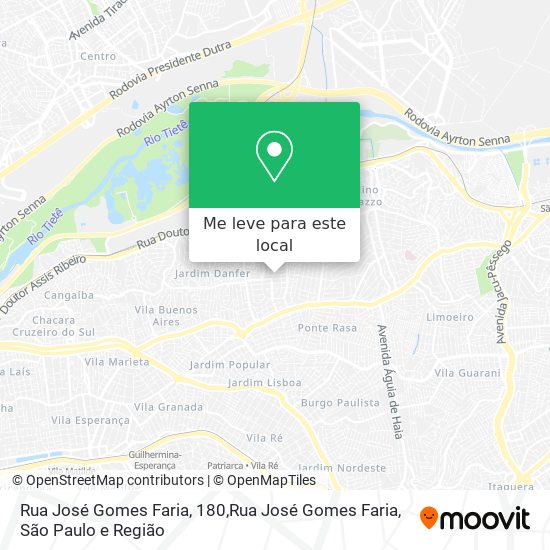 Rua José Gomes Faria, 180,Rua José Gomes Faria mapa