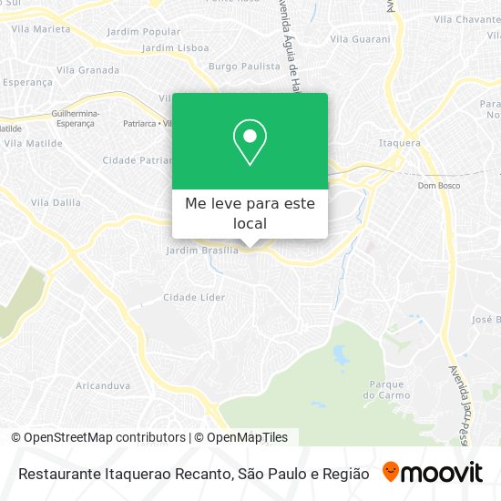 Restaurante Itaquerao Recanto mapa