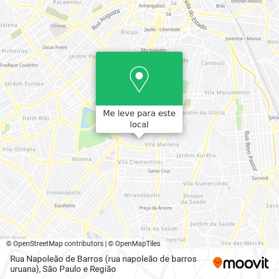 Rua Napoleão de Barros (rua napoleão de barros uruana) mapa