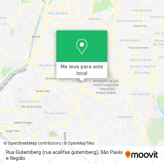 Rua Gutemberg (rua acalifas gutemberg) mapa