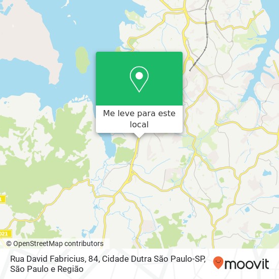 Rua David Fabricius, 84, Cidade Dutra São Paulo-SP mapa