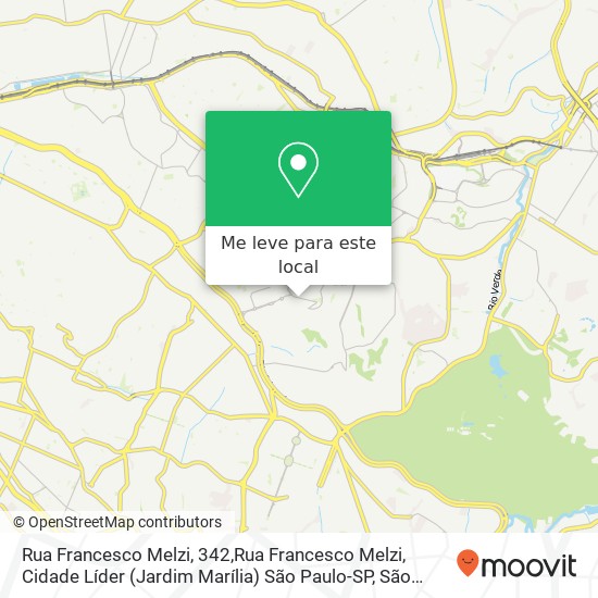 Rua Francesco Melzi, 342,Rua Francesco Melzi, Cidade Líder (Jardim Marília) São Paulo-SP mapa