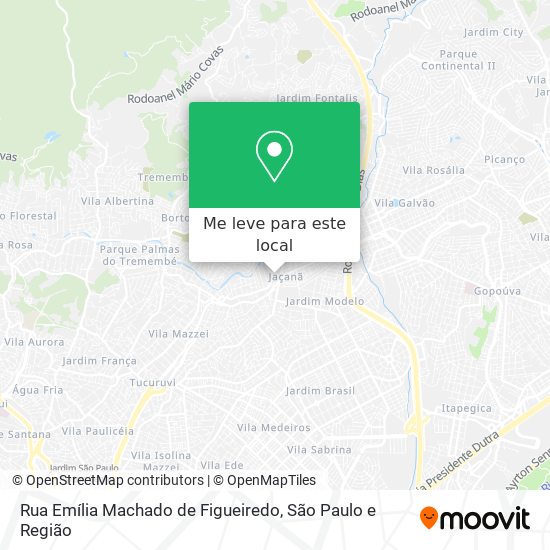 Rua Emília Machado de Figueiredo mapa