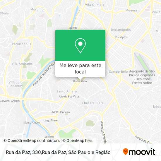Rua da Paz, 330,Rua da Paz mapa