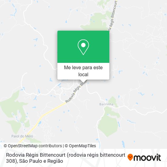 Rodovia Régis Bittencourt (rodovia régis bittencourt 308) mapa