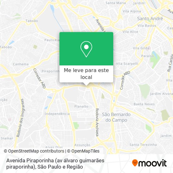 Avenida Piraporinha (av álvaro guimarães piraporinha) mapa