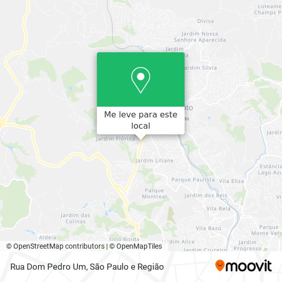 Rua Dom Pedro Um mapa