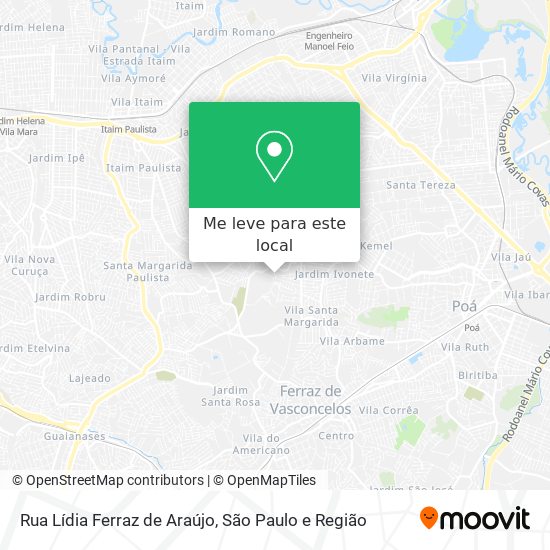 Rua Lídia Ferraz de Araújo mapa