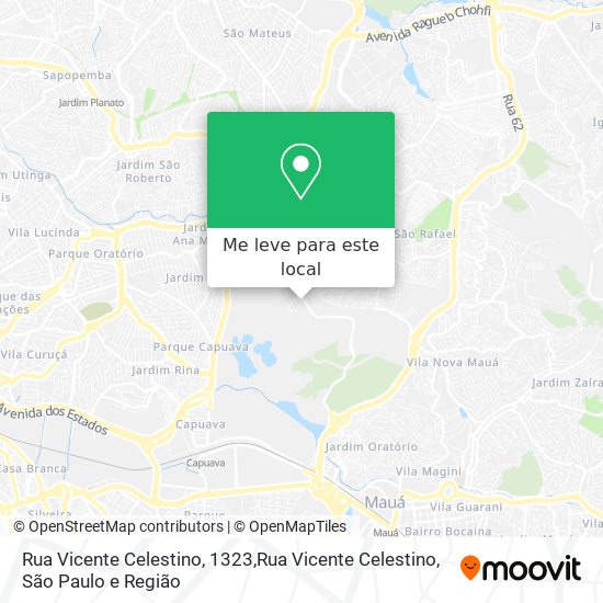 Rua Vicente Celestino, 1323,Rua Vicente Celestino mapa