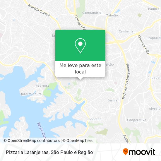 Pizzaria Laranjeiras mapa