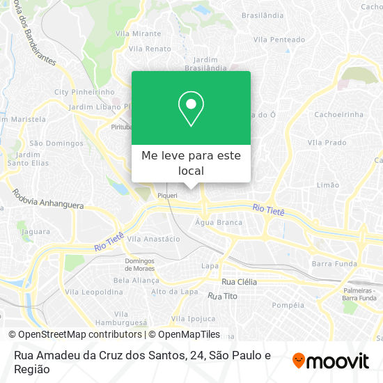 Rua Amadeu da Cruz dos Santos, 24 mapa