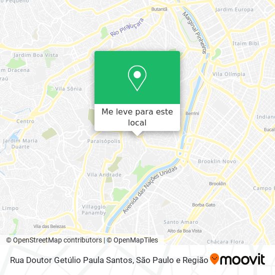 Rua Doutor Getúlio Paula Santos mapa