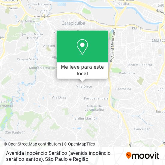 Avenida Inocêncio Seráfico (avenida inocêncio seráfico santos) mapa