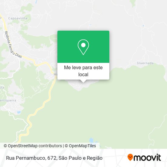 Rua Pernambuco, 672, Mairiporã-SP mapa