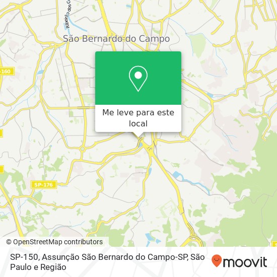 SP-150, Assunção São Bernardo do Campo-SP mapa