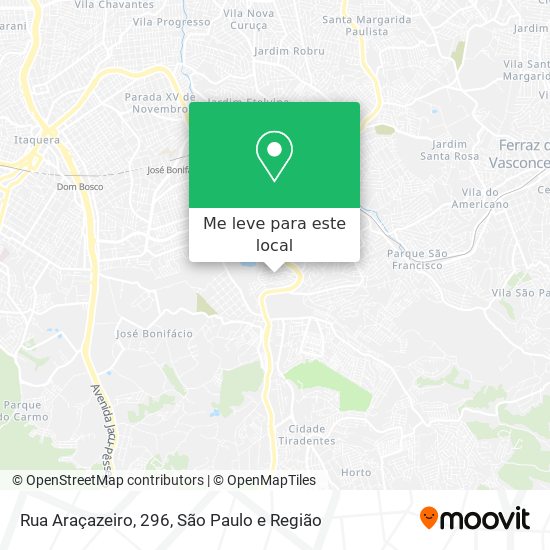 Rua Araçazeiro, 296 mapa