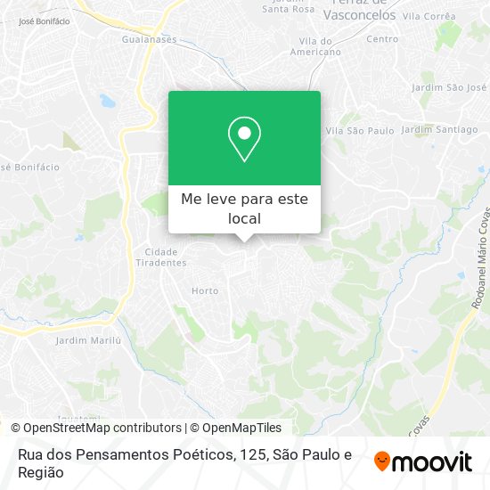 Rua dos Pensamentos Poéticos, 125 mapa