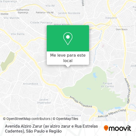 Avenida Alziro Zarur (av alziro zarur e Rua Estrelas Cadentes) mapa