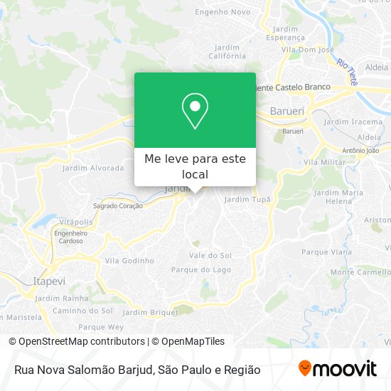 Rua Nova Salomão Barjud mapa