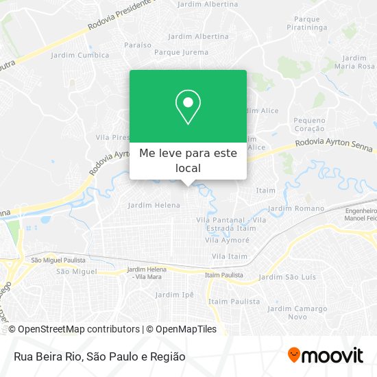 Rua Beira Rio mapa