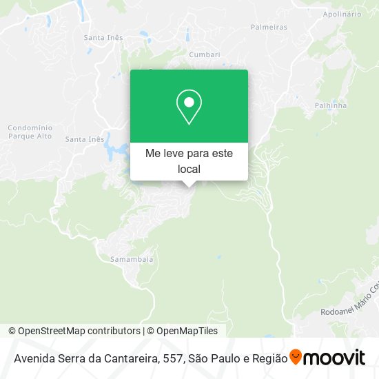 Avenida Serra da Cantareira, 557 mapa