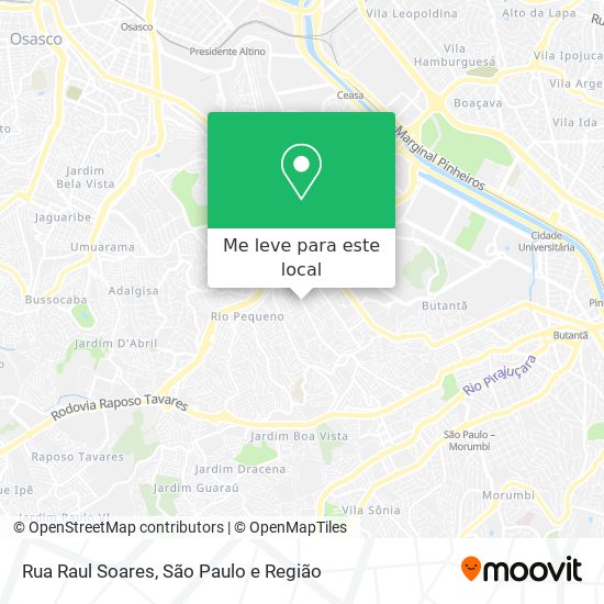 Rua Raul Soares mapa