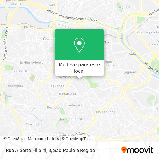 Rua Alberto Filipini, 3 mapa