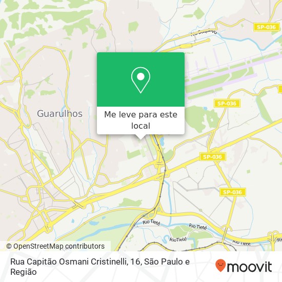 Rua Capitão Osmani Cristinelli, 16, Cecap Guarulhos-SP mapa