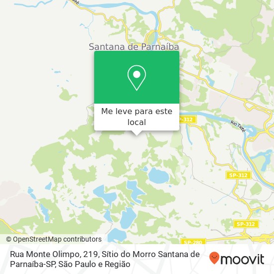 Rua Monte Olimpo, 219, Sítio do Morro Santana de Parnaíba-SP mapa