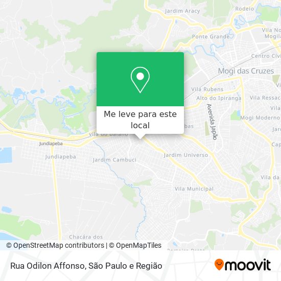 Rua Odilon Affonso mapa