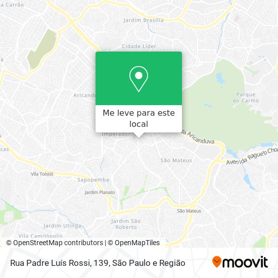 Rua Padre Luís Rossi, 139 mapa