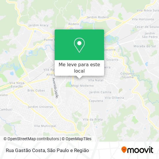 Rua Gastão Costa mapa