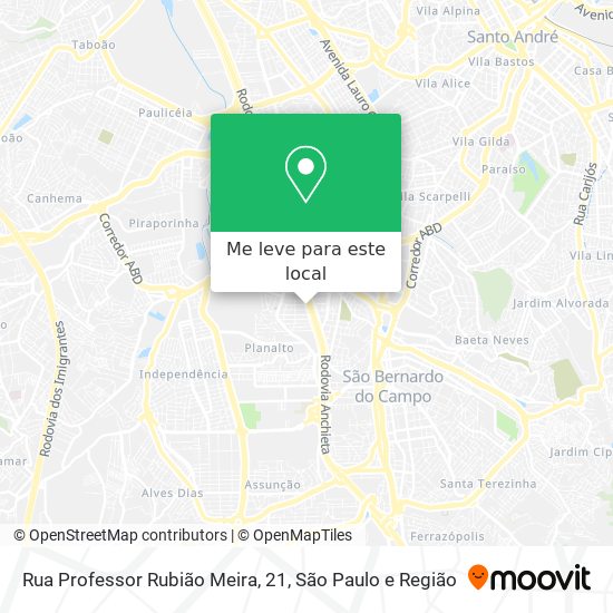 Rua Professor Rubião Meira, 21 mapa