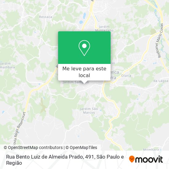 Rua Bento Luiz de Almeida Prado, 491 mapa