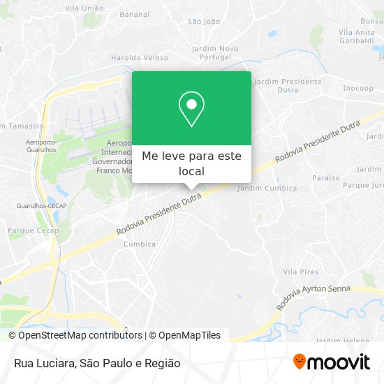 Rua Luciara mapa