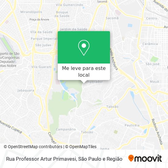 Rua Professor Artur Primavesi mapa