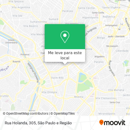 Rua Holanda, 305 mapa