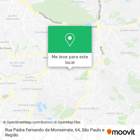 Rua Padre Fernando de Monserrate, 64 mapa