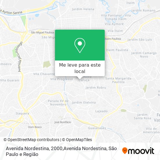 Avenida Nordestina, 2000,Avenida Nordestina mapa